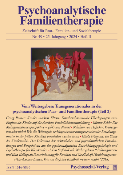 Cover der Ausgabe: Psychoanalytische Familientherapie Jahrgang 25 (2024), Heft 2