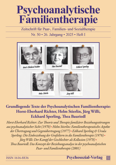 Cover der Ausgabe: Psychoanalytische Familientherapie Jahrgang 26 (2025), Heft 1