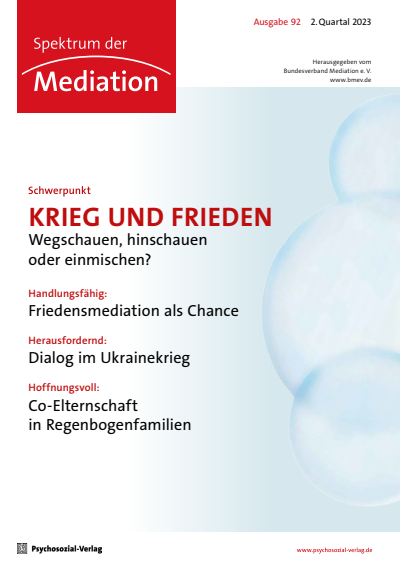 Cover der Ausgabe: Spektrum der Mediation Jahrgang 20 (2023), Heft 2