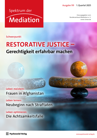 Cover der Ausgabe: Spektrum der Mediation Jahrgang 22 (2025), Heft 1