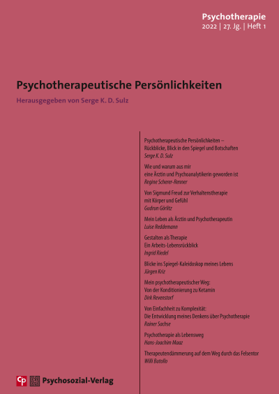 Cover der Ausgabe: Psychotherapie Jahrgang 27 (2022), Heft 1