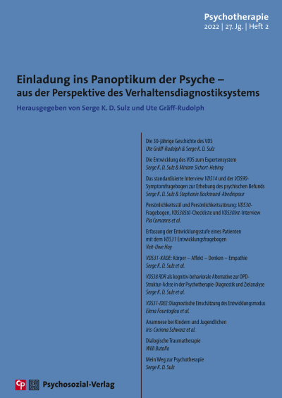 Cover der Ausgabe: Psychotherapie Jahrgang 27 (2022), Heft 2