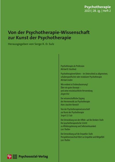 Cover der Ausgabe: Psychotherapie Jahrgang 28 (2023), Heft 2