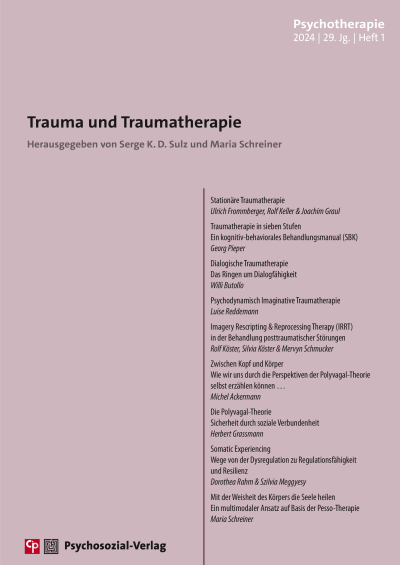 Cover der Ausgabe: Psychotherapie Jahrgang 29 (2024), Heft 1