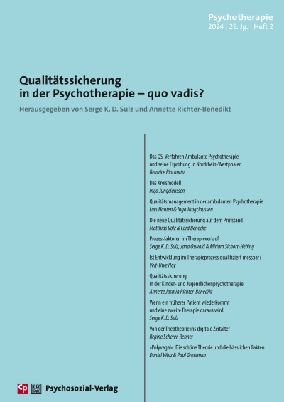 Cover der Ausgabe: Psychotherapie Jahrgang 29 (2024), Heft 2