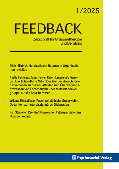 Cover der Ausgabe: Feedback Jahrgang 14 (2025), Heft 1