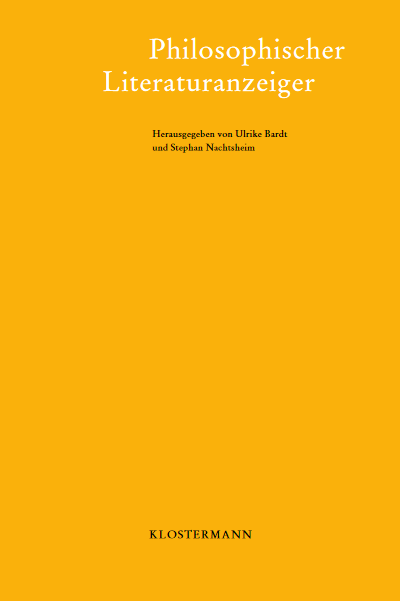 Cover of Volume: Philosophischer Literaturanzeiger Volume 75 (2022), Edition 1