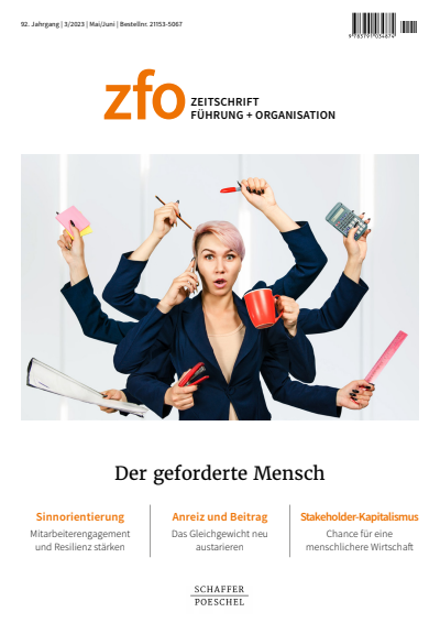 Cover der Ausgabe: zfo Jahrgang 92 (2023), Heft 3