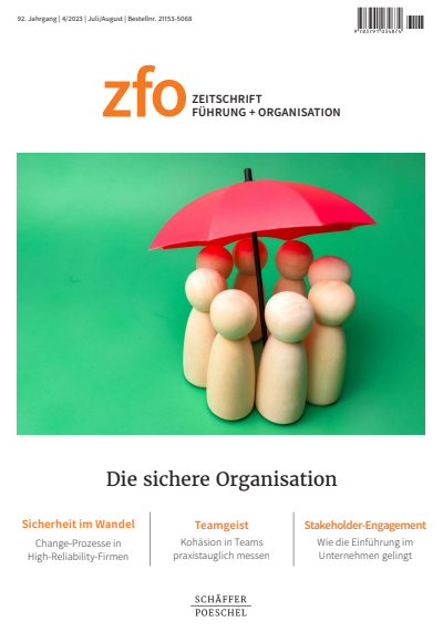 Cover der Ausgabe: zfo Jahrgang 92 (2023), Heft 4