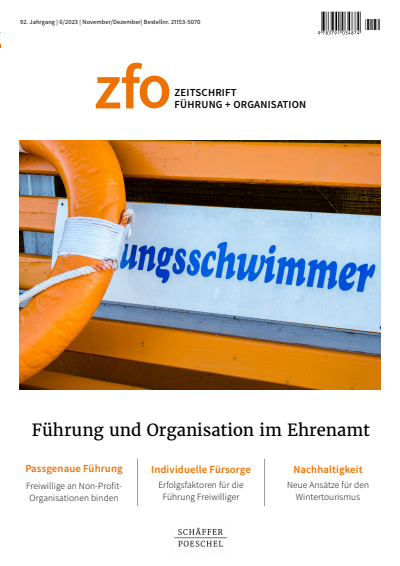 Cover der Ausgabe: zfo Jahrgang 92 (2023), Heft 6
