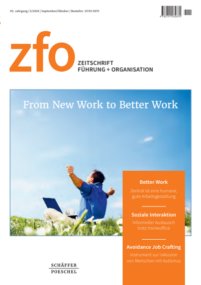 Cover der Ausgabe: zfo Jahrgang 93 (2024), Heft 5