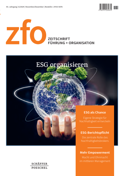 Cover der Ausgabe: zfo Jahrgang 93 (2024), Heft 6
