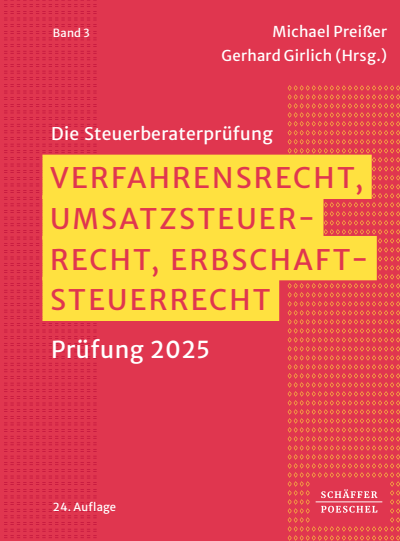 Cover des Buchs: Verfahrensrecht, Umsatzsteuerrecht, Erbschaftsteuerrecht