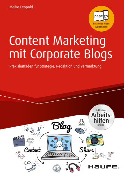 Cover des Buchs: Content Marketing mit Corporate Blogs - inkl. Arbeitshilfen online