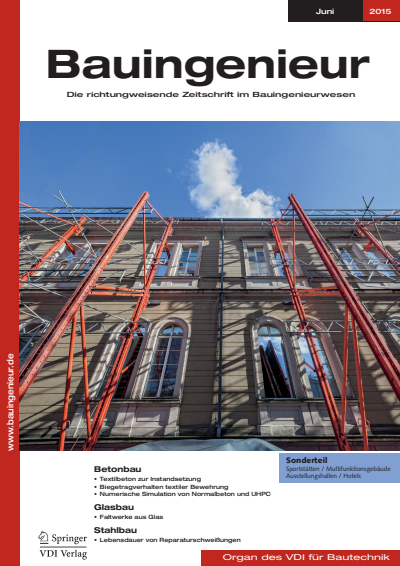 Cover of Volume: Bauingenieur Volume 90 (2015), Edition 06