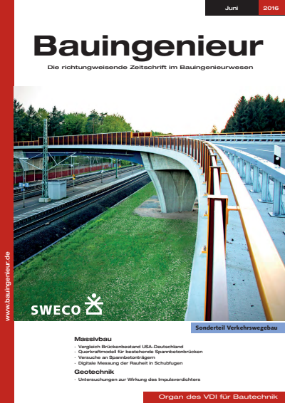 Cover of Volume: Bauingenieur Volume 91 (2016), Edition 06