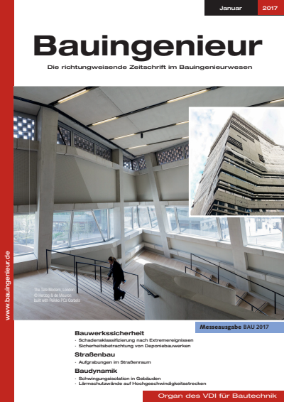 Cover of Volume: Bauingenieur Volume 92 (2017), Edition 01