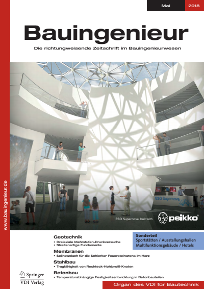Cover of Volume: Bauingenieur Volume 93 (2018), Edition 05