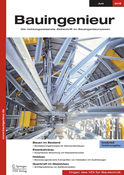Cover der Ausgabe: Bauingenieur Jahrgang 93 (2018), Heft 06