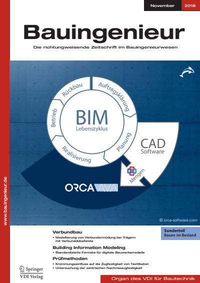 Cover of Volume: Bauingenieur Volume 93 (2018), Edition 11