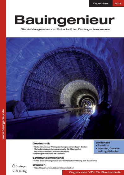 Cover of Volume: Bauingenieur Volume 93 (2018), Edition 12