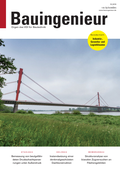 Cover der Ausgabe: Bauingenieur Jahrgang 94 (2019), Heft 10