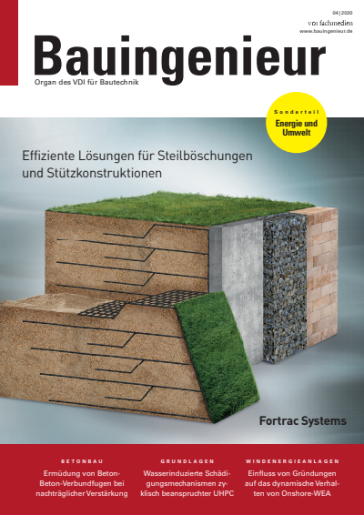 Cover der Ausgabe: Bauingenieur Jahrgang 95 (2020), Heft 04