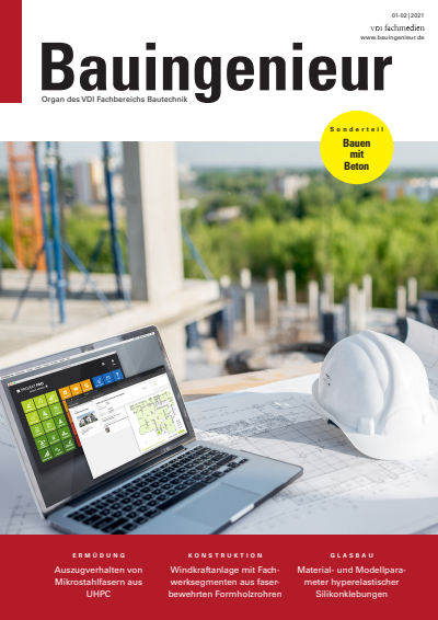 Cover der Ausgabe: Bauingenieur Jahrgang 96 (2021), Heft 01-02