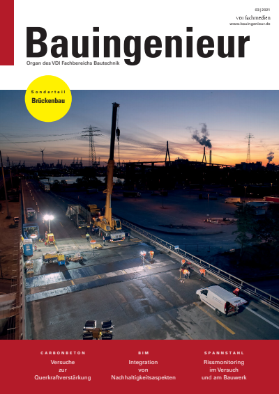 Cover der Ausgabe: Bauingenieur Jahrgang 96 (2021), Heft 03