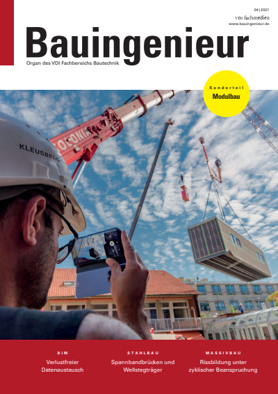 Cover der Ausgabe: Bauingenieur Jahrgang 96 (2021), Heft 04