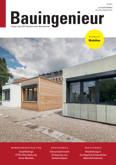 Cover der Ausgabe: Bauingenieur Jahrgang 96 (2021), Heft 10