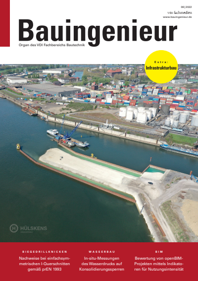 Cover der Ausgabe: Bauingenieur Jahrgang 97 (2022), Heft 06