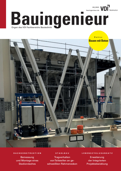 Cover der Ausgabe: Bauingenieur Jahrgang 97 (2022), Heft 09