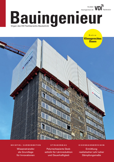 Cover der Ausgabe: Bauingenieur Jahrgang 97 (2022), Heft 10