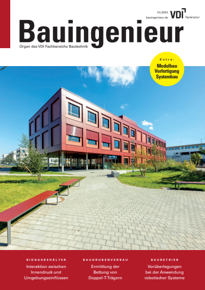 Cover der Ausgabe: Bauingenieur Jahrgang 97 (2022), Heft 12