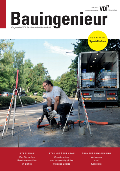 Cover der Ausgabe: Bauingenieur Jahrgang 98 (2023), Heft 06