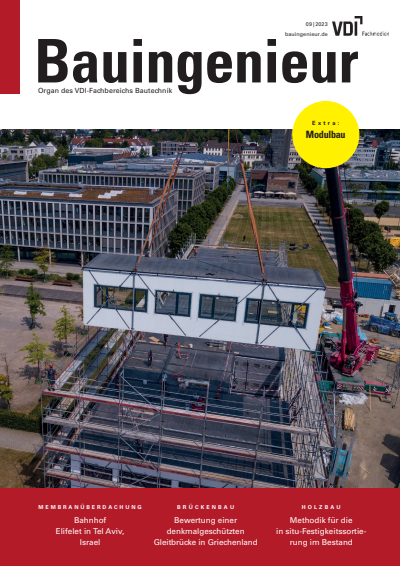 Cover der Ausgabe: Bauingenieur Jahrgang 98 (2023), Heft 09