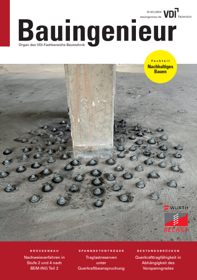 Cover der Ausgabe: Bauingenieur Jahrgang 99 (2024), Heft 01-02