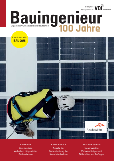 Cover der Ausgabe: Bauingenieur Jahrgang 100 (2025), Heft 01-02
