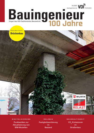 Cover der Ausgabe: Bauingenieur Jahrgang 100 (2025), Heft 03