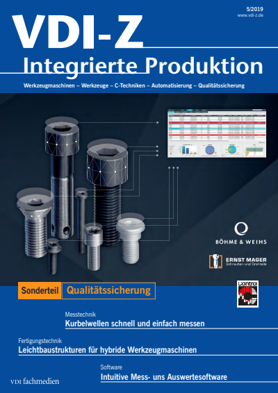 Cover der Ausgabe: VDI-Z Jahrgang 161 (2019), Heft 05