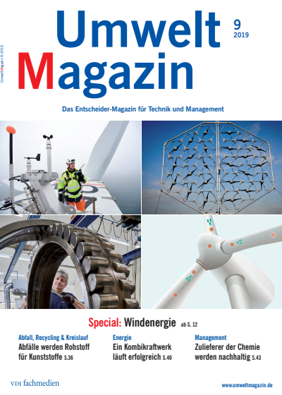 Cover der Ausgabe: UmweltMagazin Jahrgang 49 (2019), Heft 09