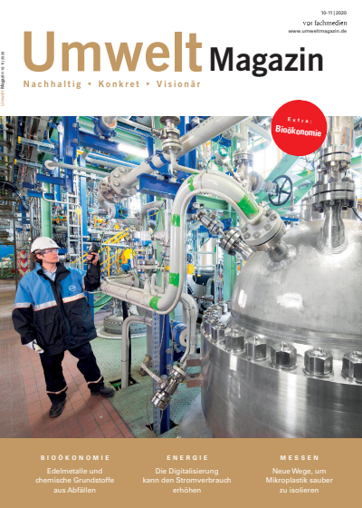 Cover der Ausgabe: UmweltMagazin Jahrgang 50 (2020), Heft 10-11
