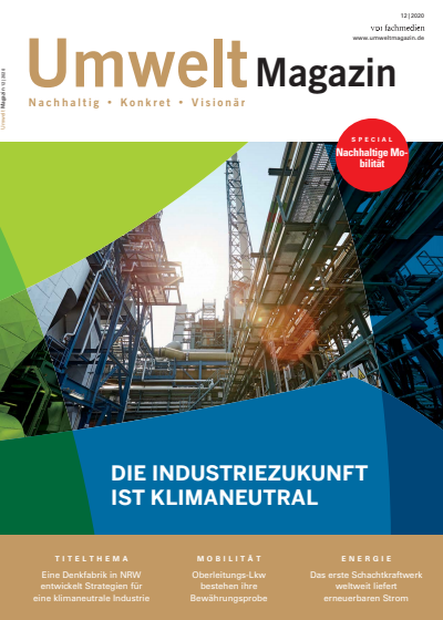 Cover der Ausgabe: UmweltMagazin Jahrgang 50 (2020), Heft 12