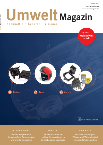 Cover der Ausgabe: UmweltMagazin Jahrgang 51 (2021), Heft 03-04