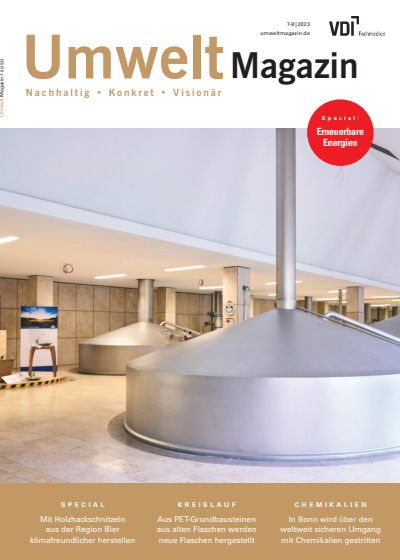 Cover der Ausgabe: UmweltMagazin Jahrgang 53 (2023), Heft 7-8