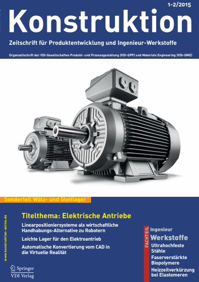 Cover der Ausgabe: Konstruktion Jahrgang 67 (2015), Heft 01-02
