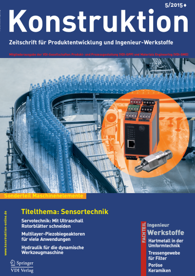 Cover der Ausgabe: Konstruktion Jahrgang 67 (2015), Heft 05