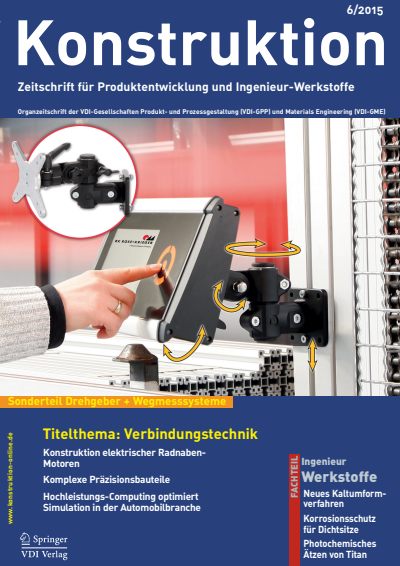 Cover der Ausgabe: Konstruktion Jahrgang 67 (2015), Heft 06