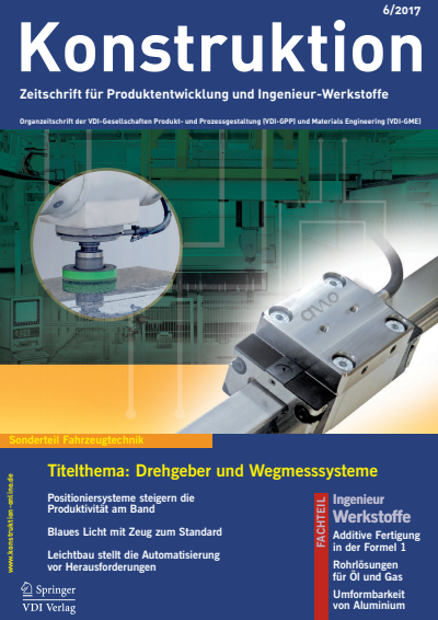 Cover der Ausgabe: Konstruktion Jahrgang 69 (2017), Heft 06